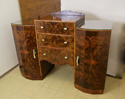 Art Deco Burr Walnut Buffet, Austria, 1925-TQA-1322250