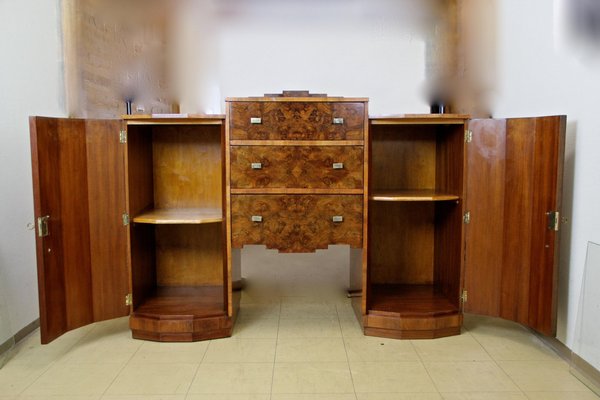 Art Deco Burr Walnut Buffet, Austria, 1925-TQA-1322250