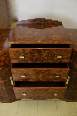 Art Deco Burr Walnut Buffet, Austria, 1925-TQA-1322250