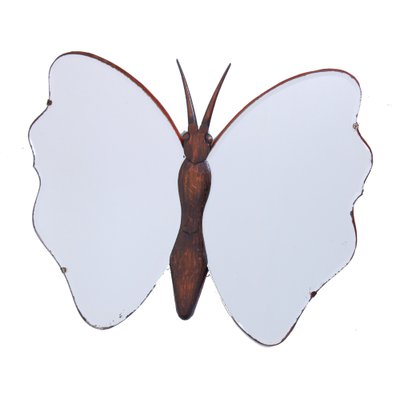 Art Deco Butterfly Shaped Wall Hanging Mirror, 1930s-XT-2043564