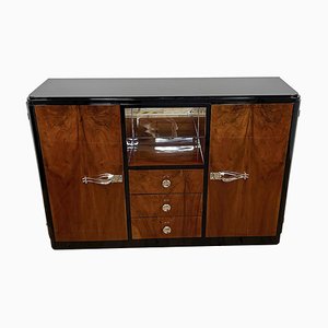 Art Deco Cabinet with Veneer and Mirrored Compartment-VMP-1061486