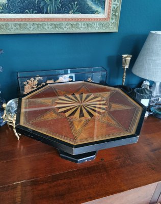 Art Deco Cake Plate with Marquetry, 1940s-FW-981618