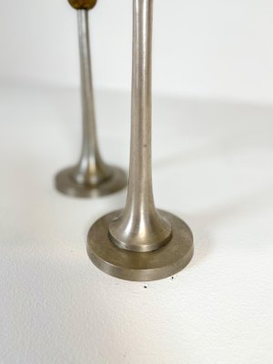 Art Deco Candelholders in Pewter and Brass, Sweden, 1930s, Set of 2-UYK-1151603