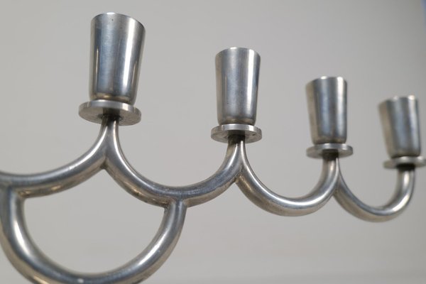 Art Deco Candleholder in Pewter attributed to Lars Holmström in Arvika, Sweden, 1931-UYK-1772906