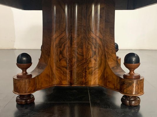 Art Deco Carved Burr Dining Table, 1930s-IJR-861424