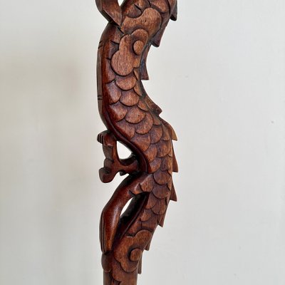 Art Deco Carved Floor Lamp in Dragon Form, 1922-FB-1817737