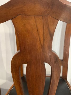 Art Deco Carved Walnut Dining Chairs, 1930s, Set of 6-IJR-861547