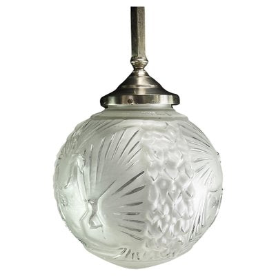 Art Deco Ceiling Lamp attributed to Muller Freres Luneville France, 1930s-JUZ-1723472