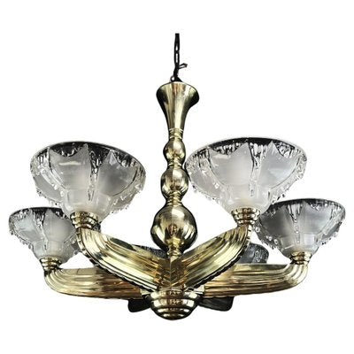 Art Deco Ceiling Lamp from Petitot & Ezan, 1930s-JUZ-1721239