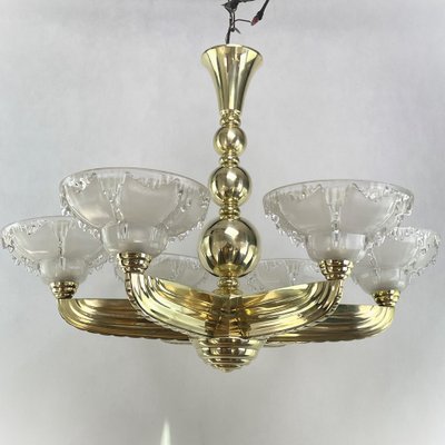 Art Deco Ceiling Lamp from Petitot & Ezan, 1930s-JUZ-1721239