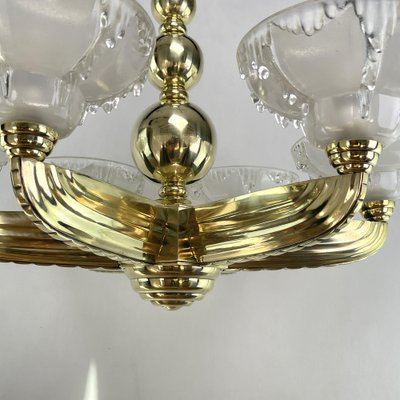 Art Deco Ceiling Lamp from Petitot & Ezan, 1930s-JUZ-1721239