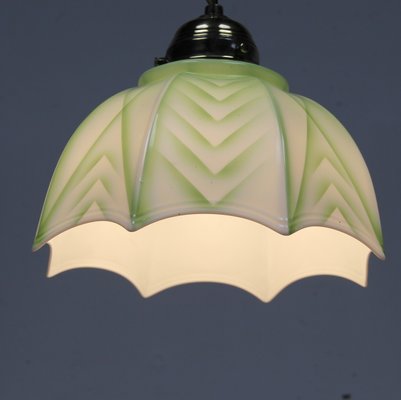 Art Deco Ceiling Lamp in Decorated Opaline-NE-1077511