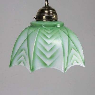 Art Deco Ceiling Lamp in Decorated Opaline-NE-1077511