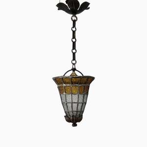 Art Deco Ceiling Lamp with Enclomed Crystals-NE-1138647