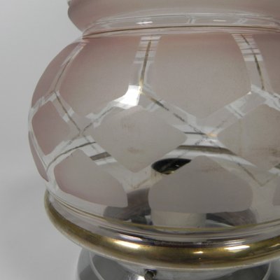 Art Deco Ceiling Lamp with Glass Shade, 1930s-TL-1820573