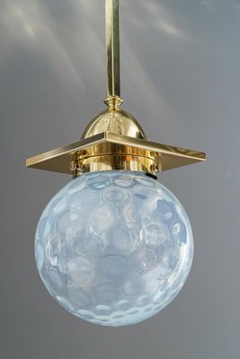 Art Deco Ceiling Lamps with Original Glass Shades, Vienna, 1920s, Set of 2-SPD-1705125