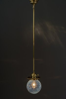 Art Deco Ceiling Lamps with Original Glass Shades, Vienna, 1920s, Set of 2-SPD-1705125