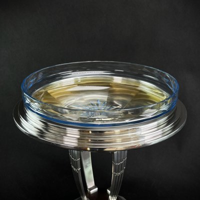 Art Deco Centrepiece Bowl in Silver Plated attributed to Durousseau & Raynaud, 1930s-JUZ-1723473