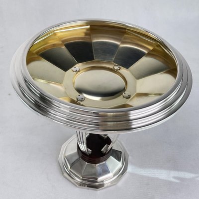 Art Deco Centrepiece Bowl in Silver Plated attributed to Durousseau & Raynaud, 1930s-JUZ-1723473