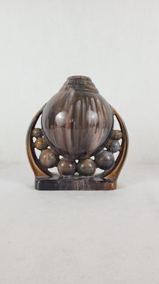 Art Deco Ceramic Ball Vase, 1950s-XYB-2040342