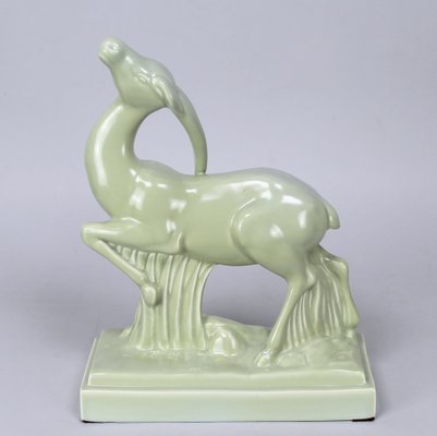 Art Deco Ceramic Deer Figure-NE-892500