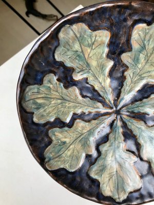 Art Deco Ceramic Dish with Leaves by Emil Ruge, 1930s-LCR-924483