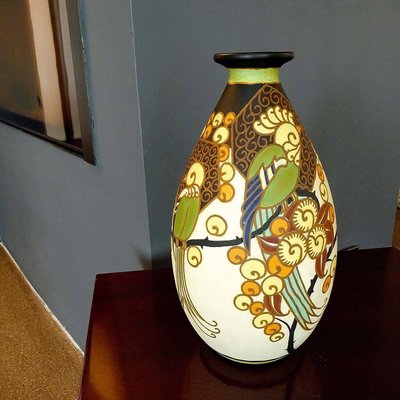 Art Deco Ceramic Vase from Boch Frères Keramis, 1926-YGE-590318