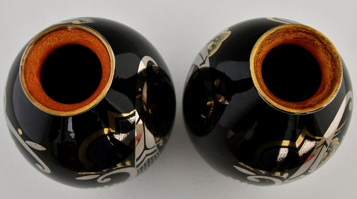 Art Deco Ceramic Vases, 1931, Set of 2-KTN-1776937