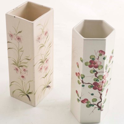 Art Deco Ceramic Vases from Bassano, 1950s, Set of 2-NJV-850112