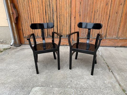 Art Deco Chairs by Lajos Kozma for Woodworking RT, 1920s, Set of 2-OXJ-1166505