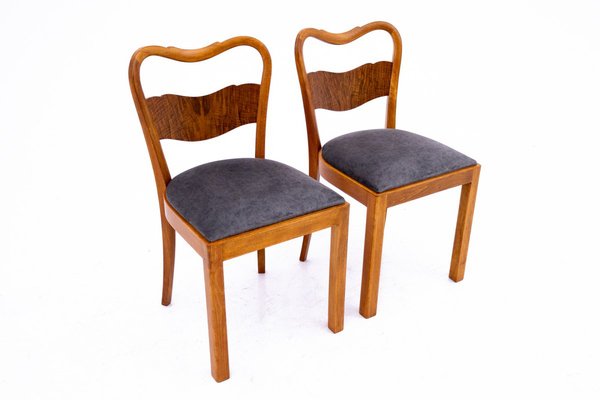 Art Deco Chairs, Poland, 1950s, Set of 2-BXB-1811510