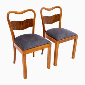 Art Deco Chairs, Poland, 1950s, Set of 2-BXB-1811510