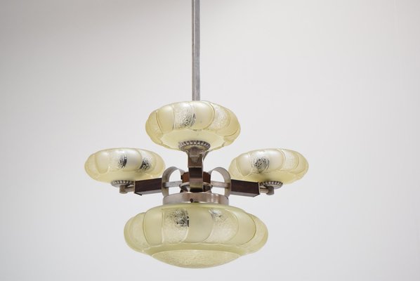 Art Deco Chandelier, 1930s-TZ-736348