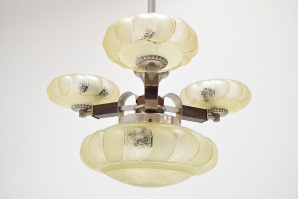 Art Deco Chandelier, 1930s-TZ-736348