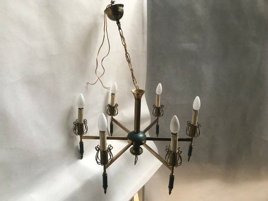 Art Deco Chandelier, 1950s-WQQ-1285340