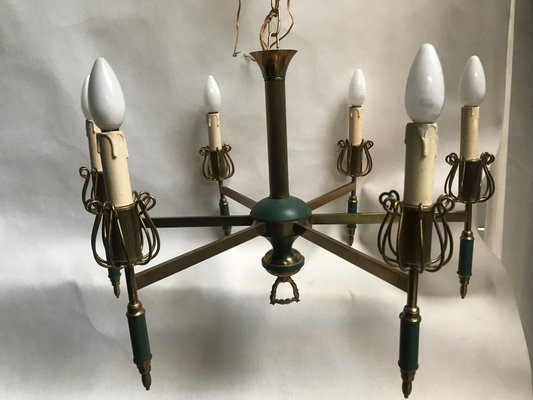 Art Deco Chandelier, 1950s-WQQ-1285340