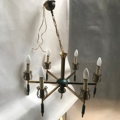 Art Deco Chandelier, 1950s-WQQ-1285340