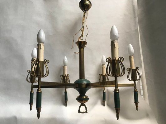 Art Deco Chandelier, 1950s-WQQ-1285340