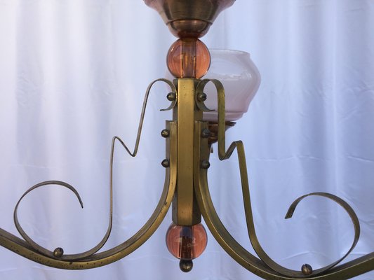 Art Deco Chandelier, 1950s-WQQ-667471