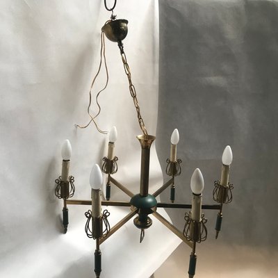 Art Deco Chandelier, 1950s-WQQ-1285340