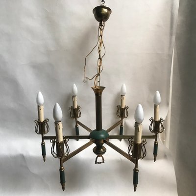 Art Deco Chandelier, 1950s-WQQ-1285340