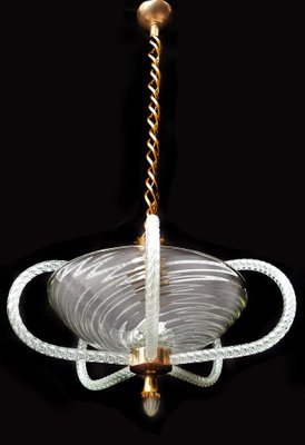 Art Deco Chandelier by Ercole Barovier, Murano, 1940-OVO-1235282