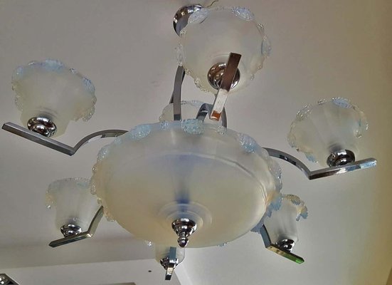 Art Deco Chandelier from Ezan & Petitot, France, 1930s-POM-1178110