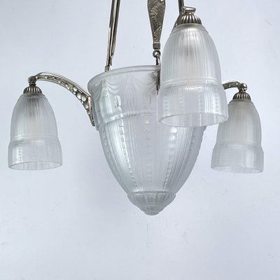 Art Deco Chandelier from Muller Frères, 1930s-JUZ-1808258