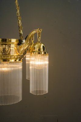 Art Deco Chandelier with Glass Sticks, Vienna, 1920s-SPD-1771828