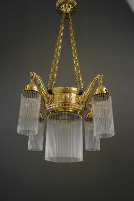 Art Deco Chandelier with Glass Sticks, Vienna, 1920s-SPD-1771828