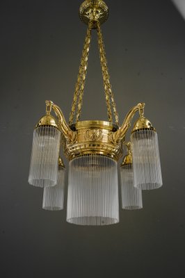 Art Deco Chandelier with Glass Sticks, Vienna, 1920s-SPD-1771828