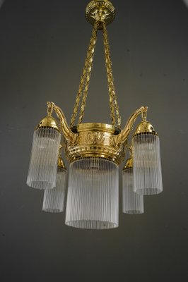 Art Deco Chandelier with Glass Sticks, Vienna, 1920s-SPD-1771828