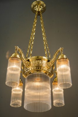 Art Deco Chandelier with Glass Sticks, Vienna, 1920s-SPD-1771828