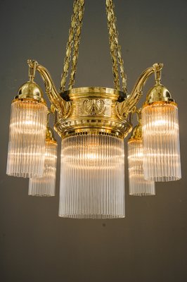 Art Deco Chandelier with Glass Sticks, Vienna, 1920s-SPD-1771828